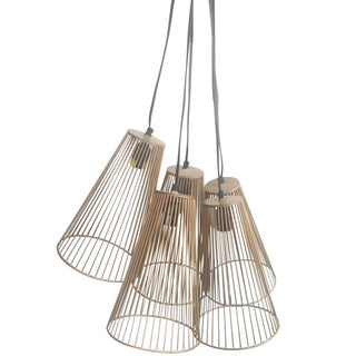 Gold Cage Pendant Chandelier For Sale
