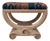 80's Vintage Pencil Reed and Tessellated Stone Deco Revival Bench by Maitland Smith For Sale