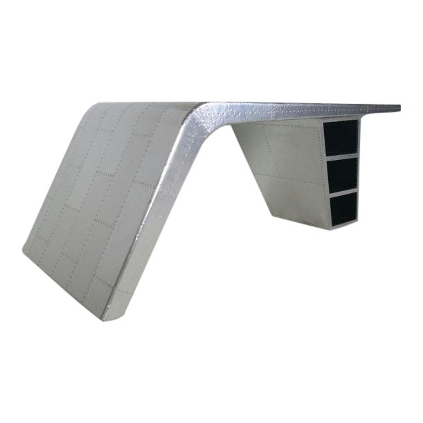 Restoration Hardware Polished Aluminum Aviator Wing Desk Chairish