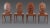 A well designed set 4 18th century mahogany hall chairs, in the manner of ‘ince and mayhew’. The oval back with dished...