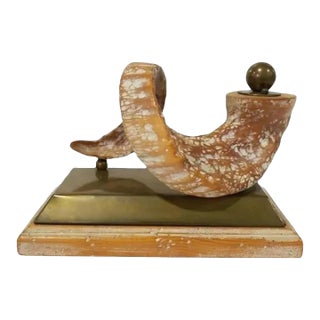 1980s Hart Associates Decorative Faux Ram's Horn Sculpture For Sale