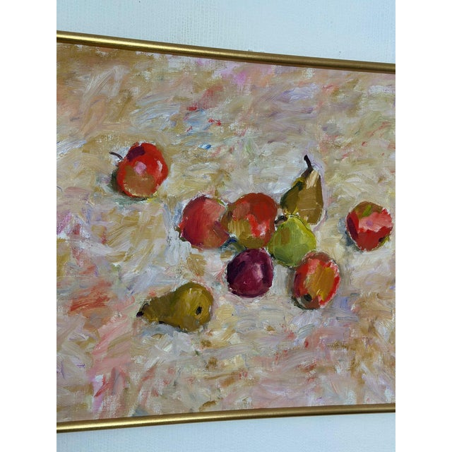 Mid-Century Modern Bente Bjerregaard, Fruit, 1989, Oil on Canvas, Framed For Sale - Image 3 of 18