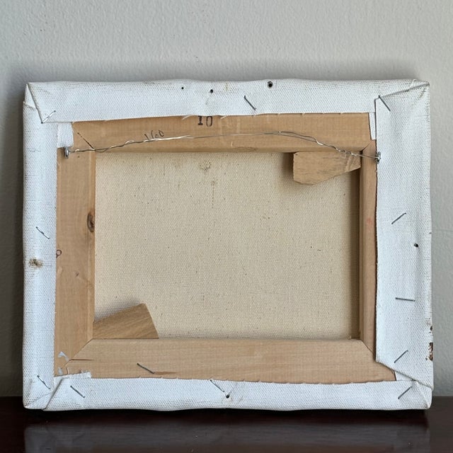 Ivory Mid-20th Century French Canadian Oil on Canvas Still Life, Unframed For Sale - Image 8 of 9