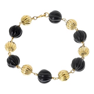 Bracelet with Beads and 19.2k Gold For Sale