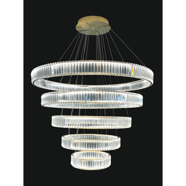 Contemporary Collection Orione 2.0 Chandelier in Metal and Crystal by Jago For Sale - Image 3 of 7