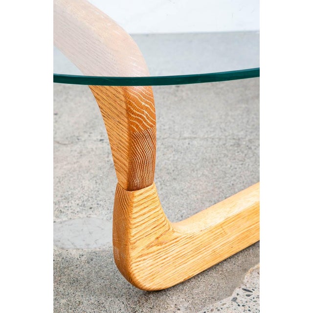 Brown Mid Century Modern Coffee Table Isamu Noguchi Style White Oak For Sale - Image 8 of 12