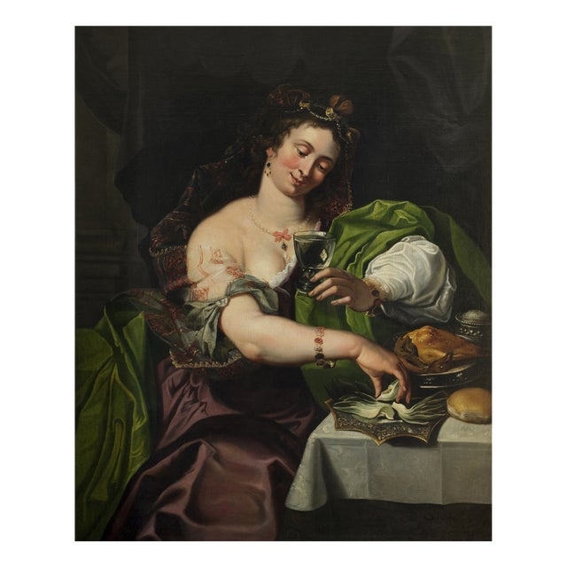 Abraham Janssens, Portrait of Woman, Oil on Canvas, Early 17th Century, Framed For Sale