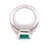 2010s Diamond Emerald Ring 14Karat Gold 2.55 TCarat Women Certified For Sale - Image 5 of 7