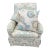 Swivel Rocker Club Chair in Coastal, Soft Color Palette For Sale