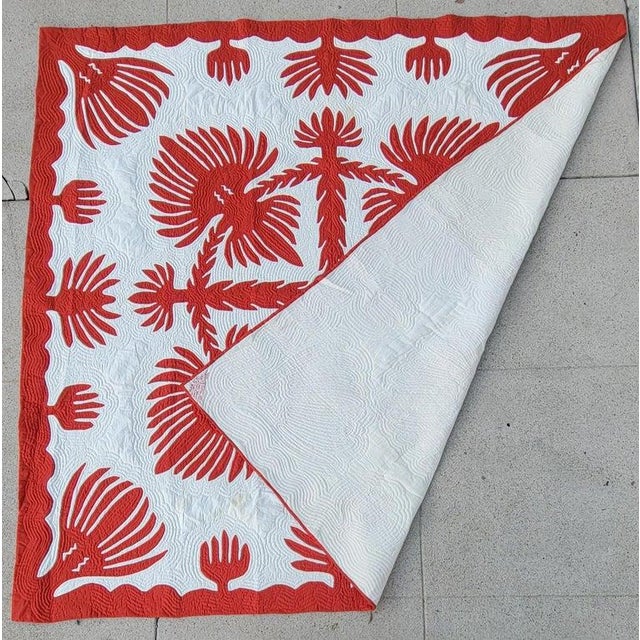 Signed & Dated Hawaiian Quilt For Sale In Los Angeles - Image 6 of 9