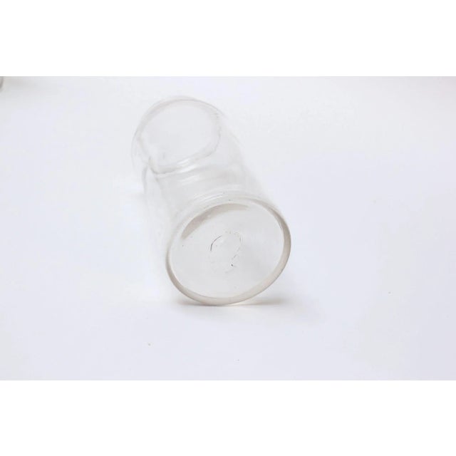French Antique Blown Cylindrical Clear Glass Jar - Ten Available For Sale - Image 9 of 13