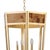 2020s Matthew Izzo Home Reynolds Burlwood and Brass 5 Light Hexagon Chandelier For Sale - Image 5 of 5