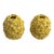 Pair of Vintage Italian Majolica Ceramic Floral Ball Vases For Sale