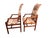 Wood Henredon Campaign Oak Pair Armchairs For Sale - Image 7 of 13