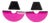 Harriet Bauknight by Kaso Fuchsia Dangle Clip Earrings For Sale