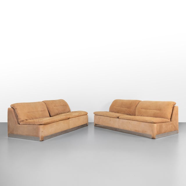 Saporiti Italia Vintage P10 Series Sofas by Alberto Rosselli for Saporiti Proposals, 1970s, Set of 2 For Sale - Image 4 of 4