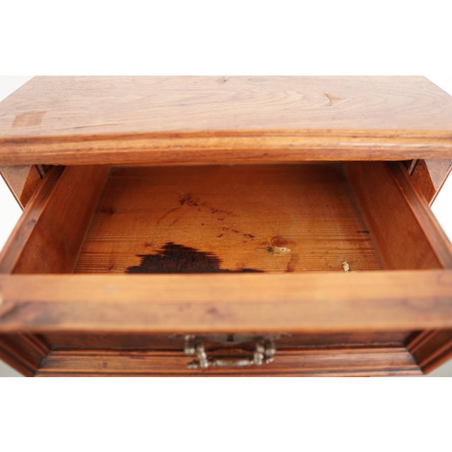 Antique Carved Walnut Bedside Cabinet For Sale - Image 12 of 16