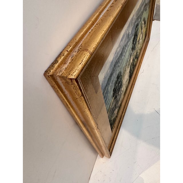 Paint Vintage Serene Landscape Painting by M.Jacob For Sale - Image 7 of 11