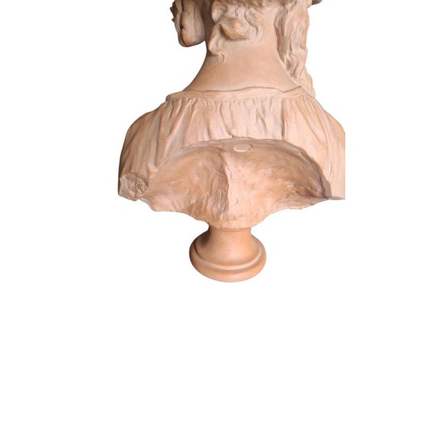 Vintage Terracotta Bust, 1960s For Sale - Image 6 of 8