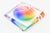This rainbow op art angled lucite bowl changes color from every direction. It has the style of Victor Vasarely. Each side...