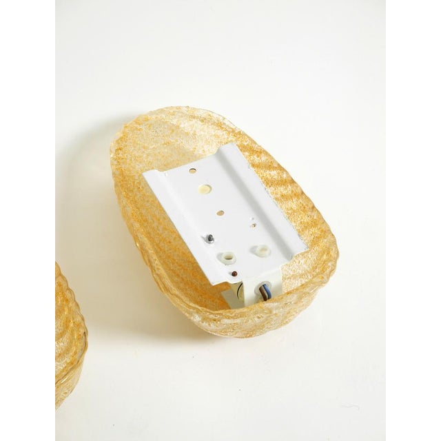 Wall Lights in Gold-Colored Glass from Hufnagel-Leuchten, 1960s, Set of 2 For Sale - Image 11 of 18