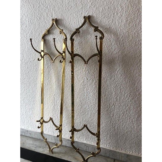 Vintage Italian Hollywood Regency Wall-Mounted Coat Racks, 1960s, Set of 2, in Very Good conditions. Designed 1960 to 1969