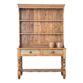 Antique English Pine Welsh Dresser - Circa 1890 For Sale