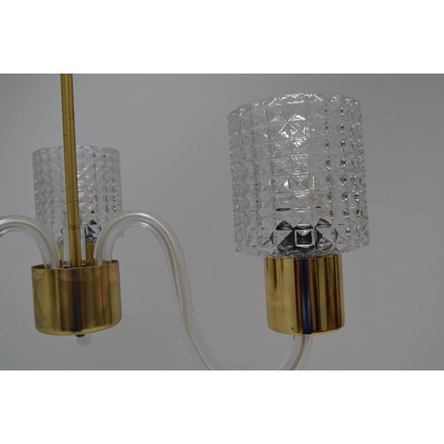 Glass Mid-Century Chandelier, 1960s For Sale - Image 7 of 18
