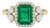 Natural Emerald 2.06cts & Diamond 1.02cts Ring in 18k Gold, Size 3 For Sale