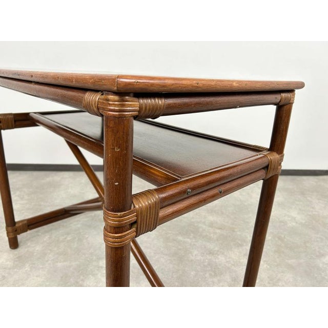 Wood Mid-Century Modern Bamboo Desk from Gervasoni, 1970s For Sale - Image 7 of 12