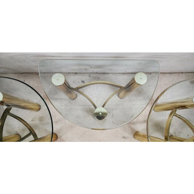 MCM Tubular Brass Table Set Vintage For Sale - Image 9 of 12