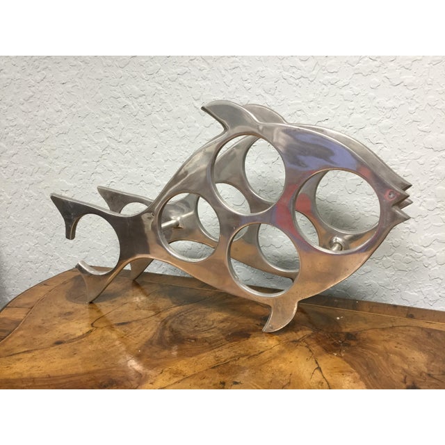 Vintage Aluminum Fish Wine Rack Chairish
