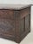Brown Antique 1800s English Carved Oak Coffer Storage Trunk Box For Sale - Image 8 of 12