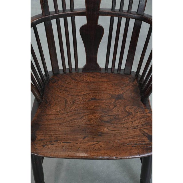 Antique 18th Century English Windsor Chair with Slatted Backrest For Sale - Image 6 of 18