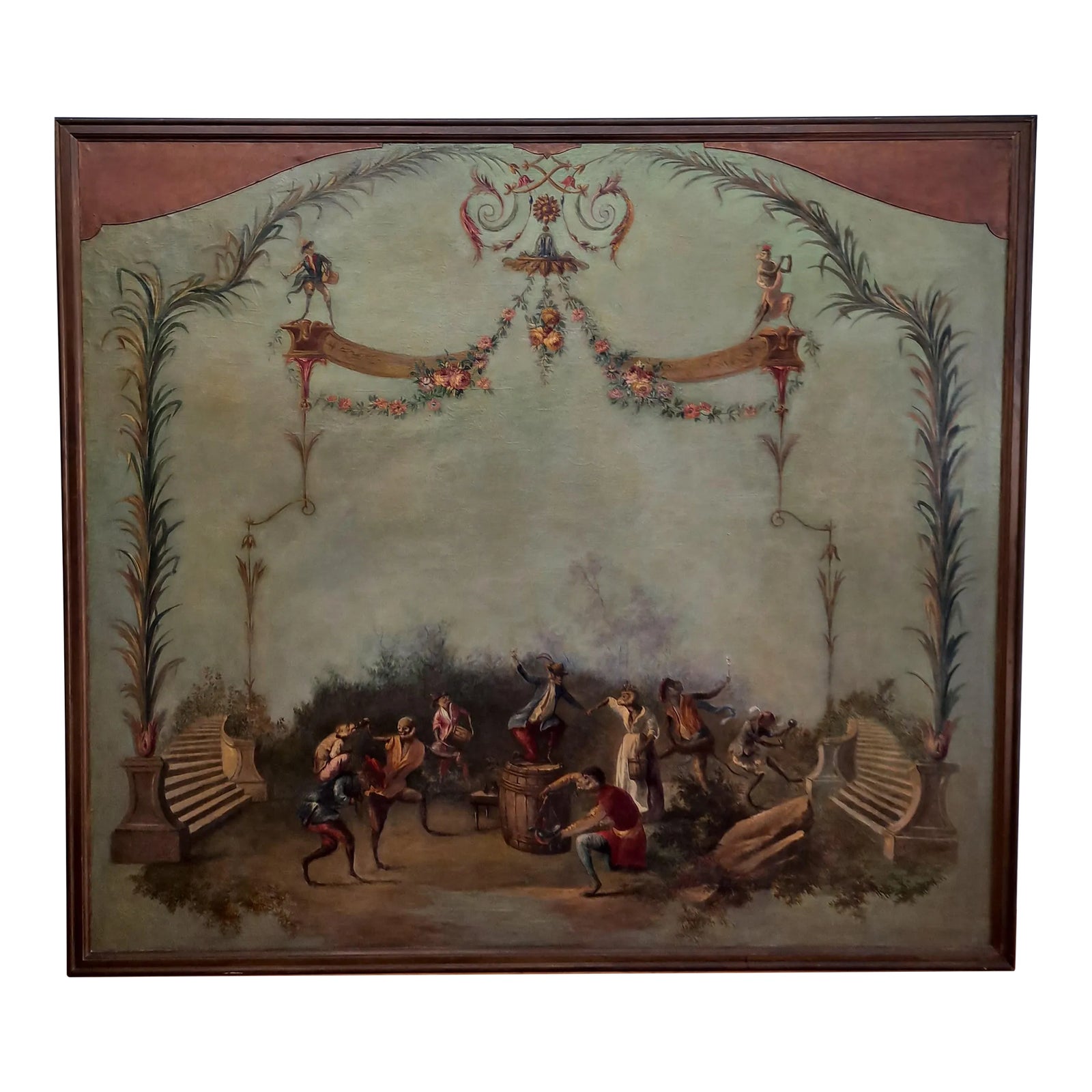Monumental Singerie (Monkeys Imitating Human Behavior) 18th Century ...