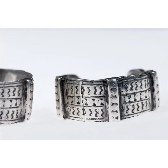 Mid 20th Century Tribal Silver Tuareg Bracelet For Sale - Image 9 of 10