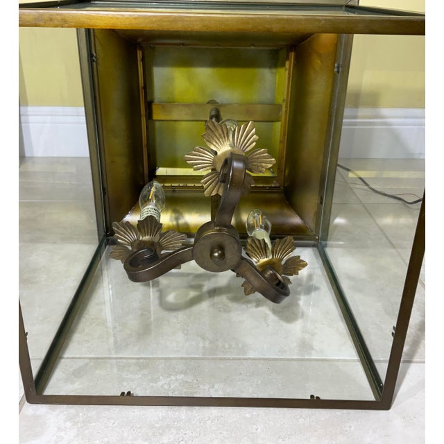 Large Four-Sides Pagoda Style Hanging Steel Lantern/Chandelier For Sale - Image 12 of 12