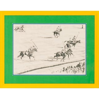 "Polo Match Scene" by Joseph Webster Golinkin (1896-1977) For Sale