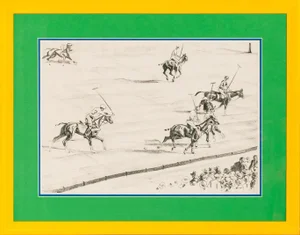 "Polo Match Scene" by Joseph Webster Golinkin (1896-1977)
