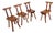 Brutalist Chair from Mobichalet, Belgium, 1950s, Set of 4 For Sale