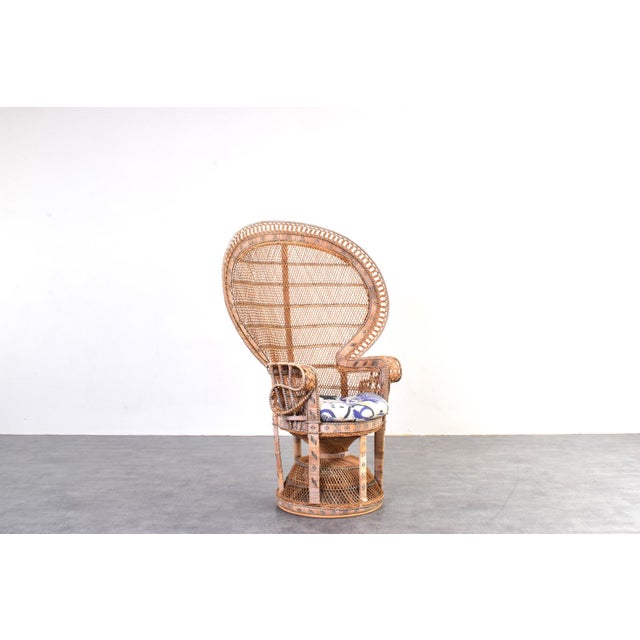 Mid-Century Modern Wicker Peacock Emmanuelle Chair from Kok Maison, 1970s For Sale - Image 16 of 16