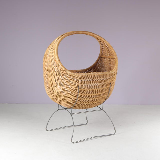 Wicker Baby Bed, Netherlands, 1960s For Sale - Image 10 of 14
