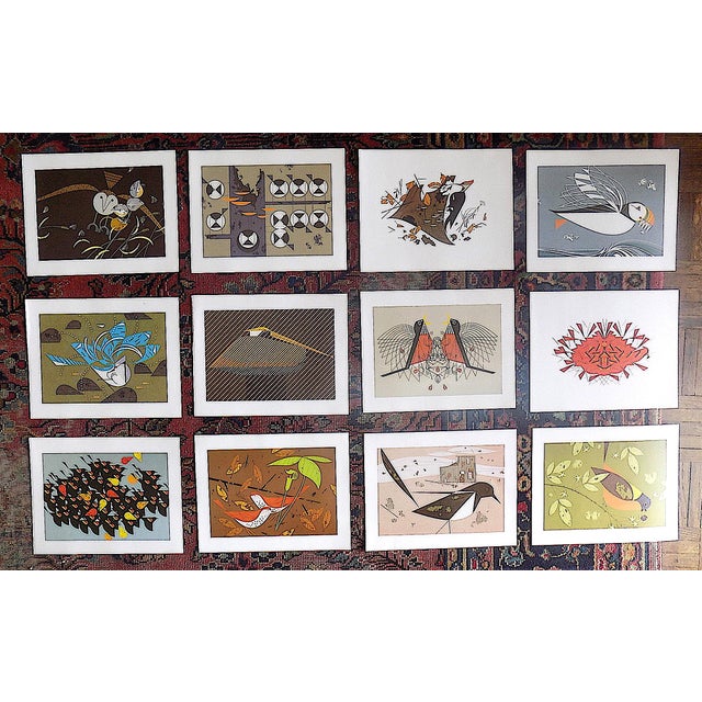 Vintage Charley Harper Modernist Abstracted Bird Lithographs (10.75" X 8.25") - Set of 12 For Sale - Image 10 of 10
