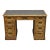 Vintage Hollywood Regency Faux Bamboo Campaign Style Kneehole Desk by Sligh For Sale