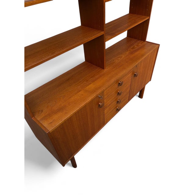 Mid-Century Scandinavian Bookshelf in Teak, 1960s For Sale - Image 11 of 16