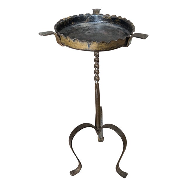 Midcentury French Metal Martini Table with Paw Feet, 1960s For Sale