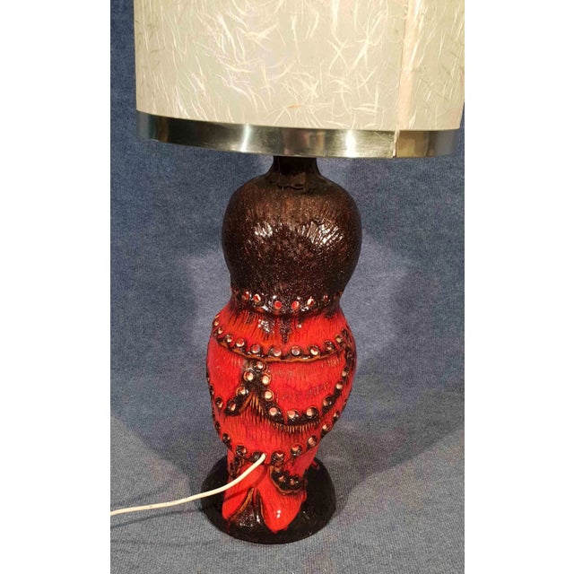 Ceramic Owl Lamp, 1960s For Sale - Image 10 of 12