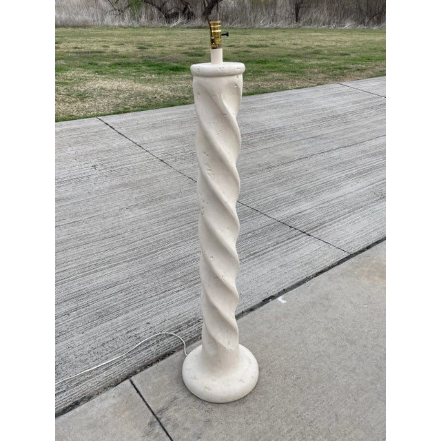 1980s Michael Tayler Style Plaster Spiral Floor Lamp For Sale - Image 5 of 8