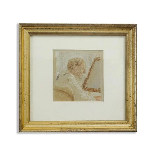 Bernhard Pankok, Man in Front of a Mirror, Pencil on Paper For Sale - Image 3 of 3