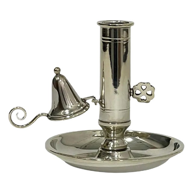Small Silver Chamber Candlestick For Sale